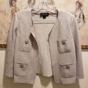 St. John Open Jackey Lt. Grey size 6 EUC